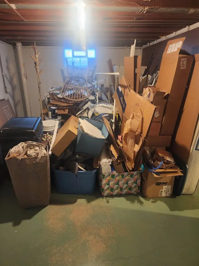 Roll-off dumpster container at job site for Cleanout Dumpster Rental in Burbank